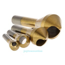 4pcs Titanium Coated Countersink Deburring Hand Tool Set Metal Drill Bit Chamfer