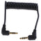 Coiled Audio Cable Jack Right Angle 90 Degree 3.5mm Jack Aux Cord Cable JR