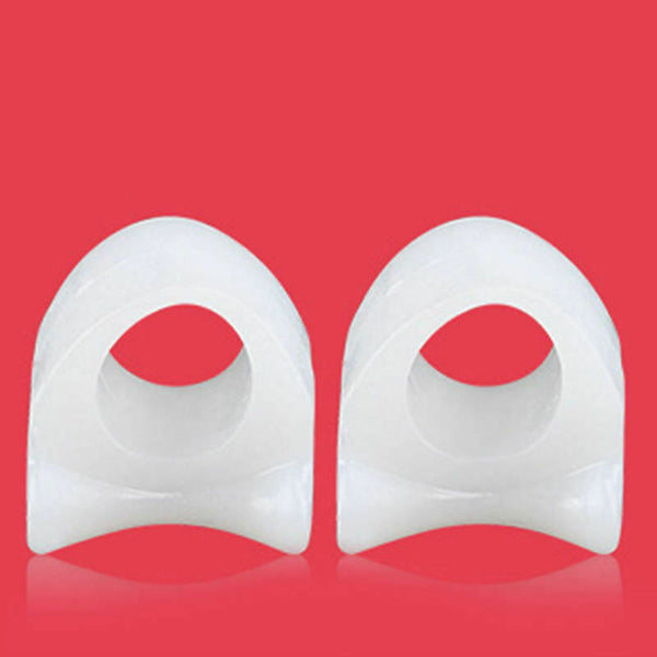 2x Toe Pad Bunion Gel Separator Overlap Silicone Corrector Pain Relief Fu OQV
