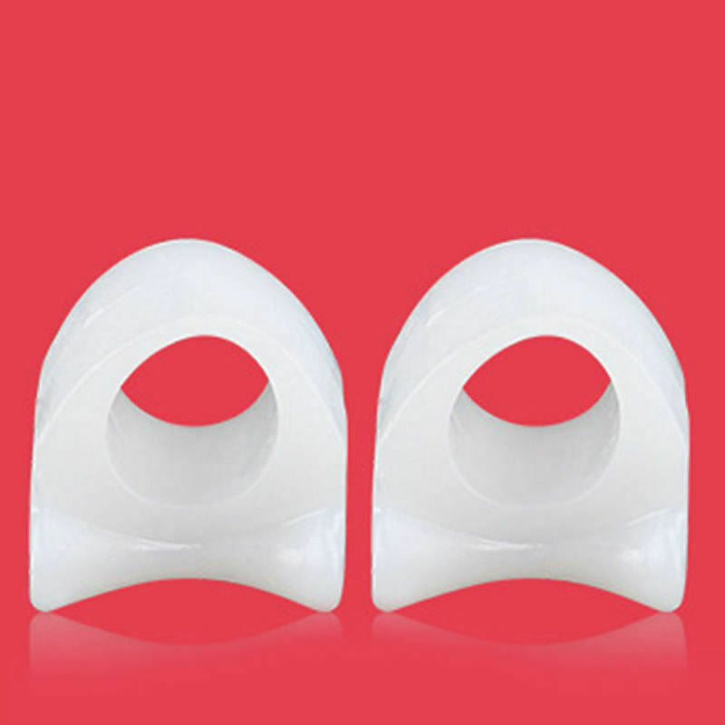 2x Toe Pad Bunion Gel Separator Overlap Silicone Corrector Pain Relief Fu OQV