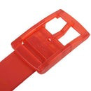 Men's Women's Silicone Belt Rubber Plastic Buckle Plain Leather Style Adjus E3I4