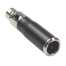Mini XLR 3 Pin Male to Mini XLR 4 Pin Female Audio Metal Connector Adapter