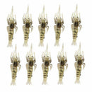 10 Pcs Shrimp Fishing Simulation Soft Prawn Lure Hook Tackle Bait Sea Fishi H9Q4