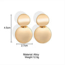 Round Earrings Fashion Women's Metal Sequin Earrings Accessories Punk Simpl