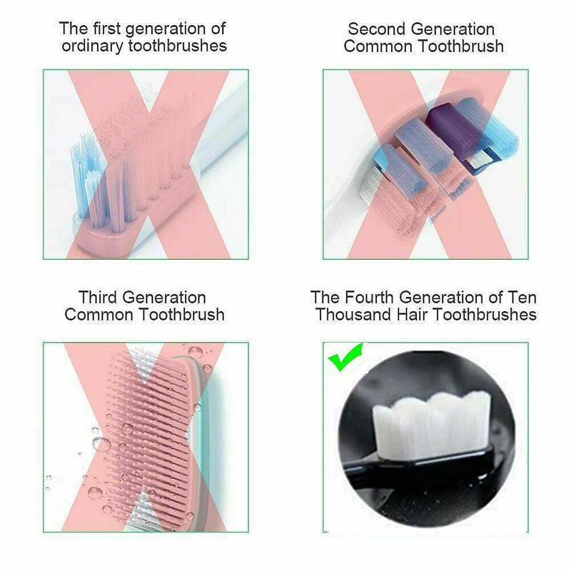 Toothbrush 4X Nano Ultra-fine Oral Dental Care Soft Nano Bristle Teeth Brush