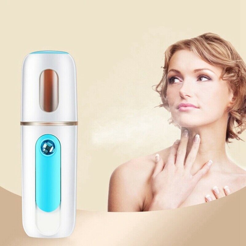 Blue Portable Usb Mist Sprayer Facial Nebulizer Steamer Moisturizing Skin C I8N9