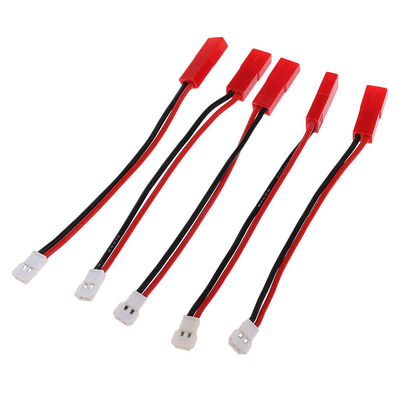 5x 100mm 10cm Male Female Connector JST Plug Cables For RC Battery Helicopters