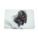 3pcs/set Elephant Print Anti Slip Water Absorb Floor Rugs Carpet Bath Mats