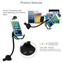 Vodool Universal Car Charging Holder Dual USB Output for Smartphones