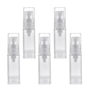 5PCS 5ml Clear Empty Refillable Airless Pump Toners Lotions Spray Bottles Fine