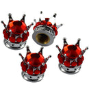 4 Pack Valve Stem Caps, Handmade Crown Universal Car Tire Valve Caps