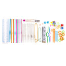 51pcs Metal Crochet Hooks Plastic Needles Stitch Markers Counter DIY Toolkit