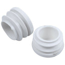 4 Pcs 19mm Dia Plastic Blanking End Cap Tubing Pipe Inserts Bung White