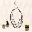Rustic Iron Wire Wreath Frame Succulent Pot Hanging Planter Plant Holders