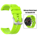 22mm Silicone Wrist Strap Band w/ Buckle for Amazfit GTR 47mm (Lime Color)