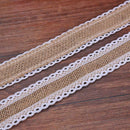 10m/roll Natural Jute Burlap Hessian Lace Ribbon Rustic Wedding Decoration