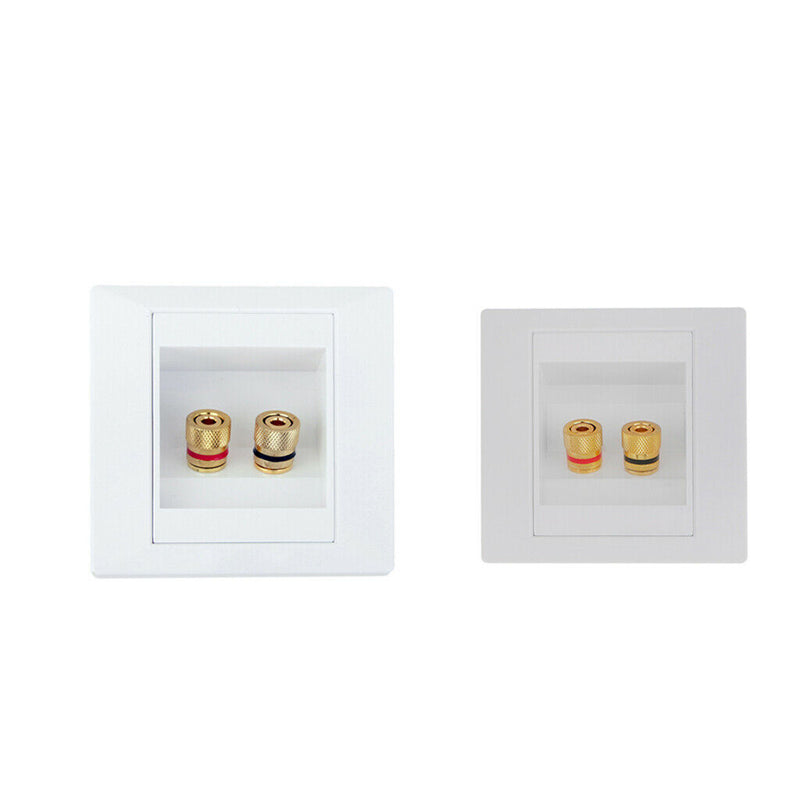 2 Sockets (female) Loudspeaker Socket Wall Mounting Box Loudspeaker Connection