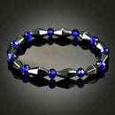 Fashion Natural Stone Magnetite Black Gallstone Beaded Bracelet Health Bang D3Q7