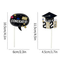 24pcs/pack 2020 Graduation Party Decoration Cardboard Cupcake Toppers Cake De BX