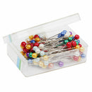 Nickel plating Wedding Sewing Craft Ball Head Pins Box of Approx. 80pcs Col S7Z3