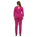 New Autumn Office Women Jumpsuits Rompers Sexy Deep V Neck Plus Size Solid