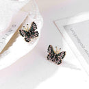 Butterfly Earrings Colorful Rhinestone Ear Studs Women Fashion Ear Jewelry P4Y2