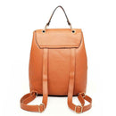 Leather Women Casual School Bags Shoulder Handbag Travel Backpacks (Yellow) A