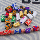 10Pcs Hip-Hop Colorful Cloth Dreadlock Tube Beads Cuff Hair Braiding Accessories