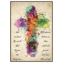 5D DIY Full Drill Diamond Painting Cross Colorful Cross Stitch Embroidery