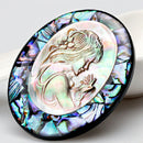 Natural Abalone Shell Cameo Brooch Pin  Banquet Weddings Brooch Bridal Gifts FT