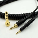 Replacement Upgrade Audio Spring Cable Black For ATH-M40x & ATH-M50X Headphones