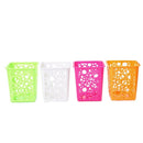 4Pcs Plastic Hollow Square Pencil Holder Pen Pot Office Desk Organizer Container