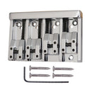 Durable 1 Set 4-string Electric Bass High-End Roller Saddles Bridge Tailpieces