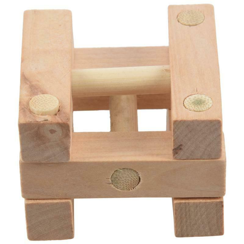 Classical Wooden Puzzle Toys Pole Ming Lock Luban Lock Q1R7