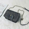 Sequins Bags Leather Splicing Women Shoulder Crossbody Square Bag (Black) A