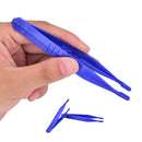 10pcs Disposable Medical First Aid Tweezer Small Plastic Tweezers Blue FT