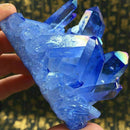 Natural Blue Cluster Crystal Gem Stone Healing Mineral Specimen Reiki 1Pc