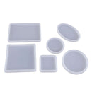 6 Pack Molds,Square Round Silicone Jewelry Casting Molds Coaster Molds For