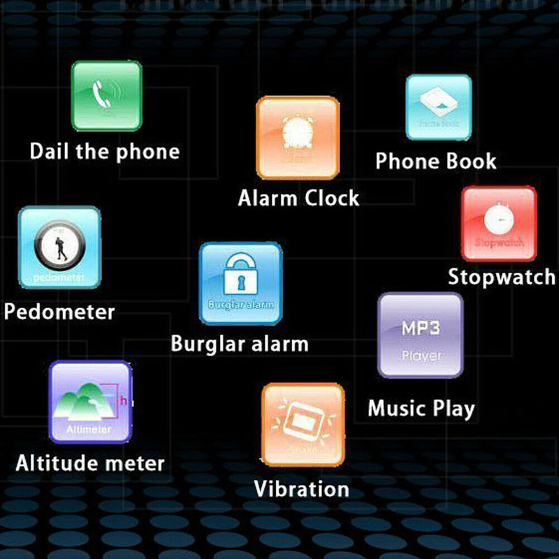 M26 Bluetooth WIFI Smart Wrist Watch Phone for IOS Android Black