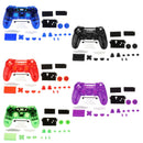 Blue Controller Shell Case+Buttons Replacement Parts For  Dualshock 4