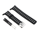 Black Rubber Replacement Watch Band for Suunto T1 T1C T3 T3C T3D T4C T4D