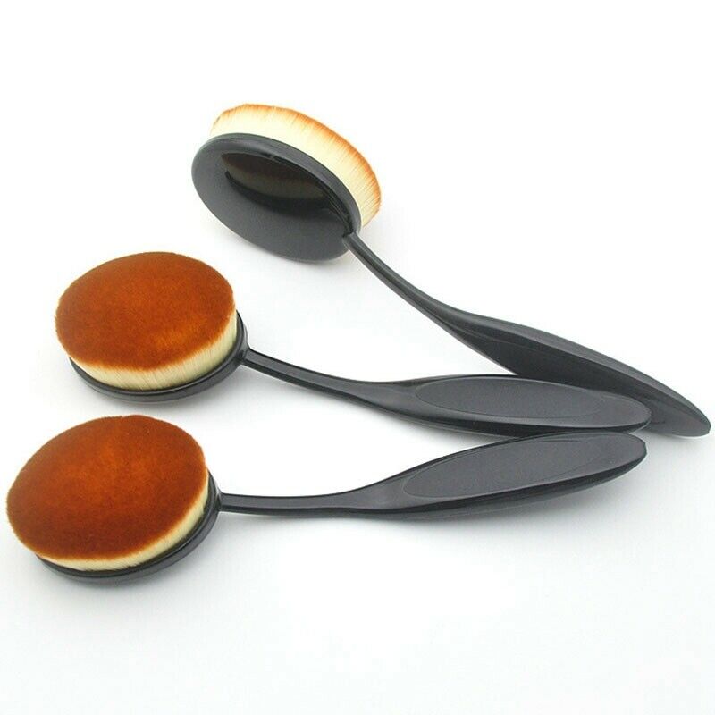 5Pcs Single Foundation Brush Toothbrush Shaped Plastic Handle Foundation Br Z8L9