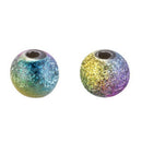 500PCs Multicolor Frosted Acrylic Spacer Beads 6mm -Jewellery Making Findin V5J6