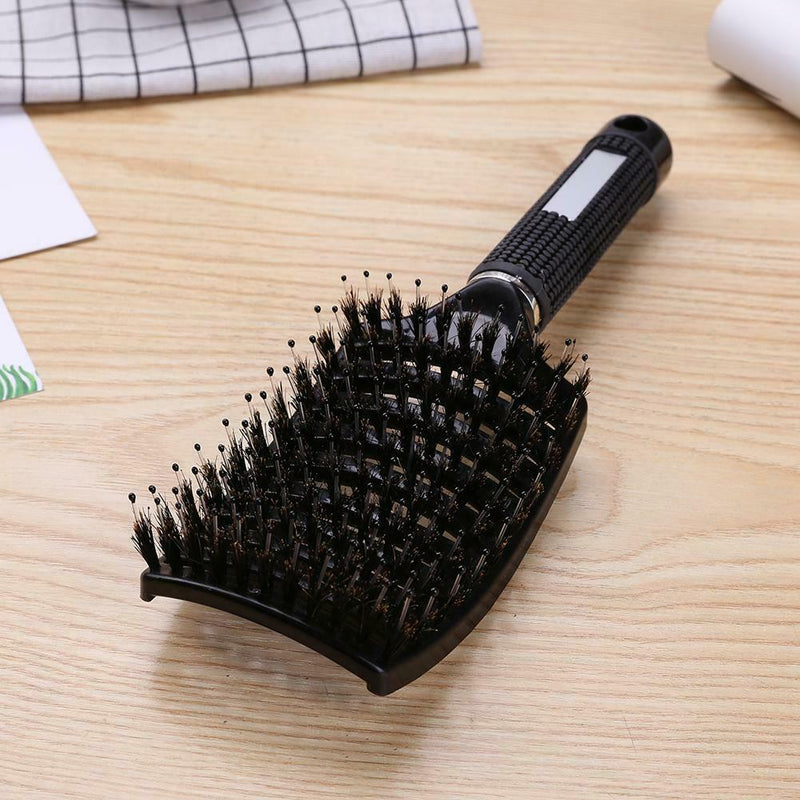 Hair Scalp Massage Comb Anti-Static Straight Curly Hair Styling Brush Black