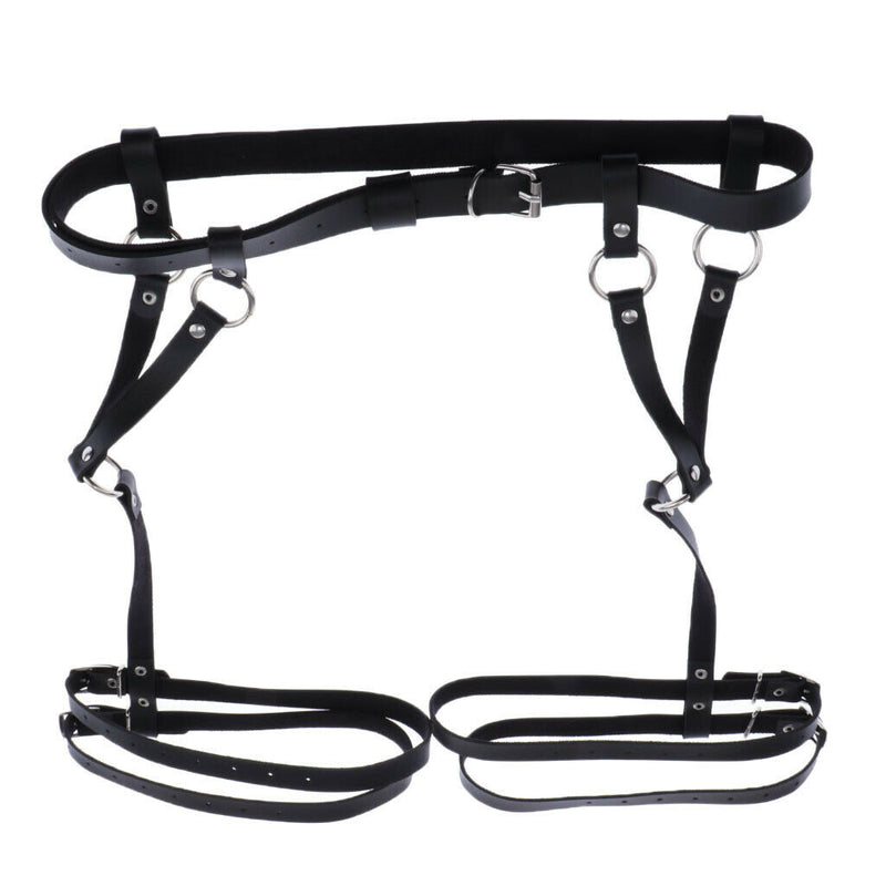 Sexy Heart Leg Garter Belt Anti-Slip Clips Elastic Punk Harness