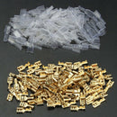 100Pairs 6.3mm brass crimp terminal female spade connectors with insulate sleeMO