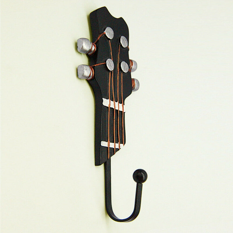 Guitar Heads Retro Home Decor Wall Mounted Multifunction Clothes Hanger