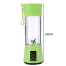 380ml Portable Juicer USB Rechargeable Blender Mixer Juice Machine (Green) A