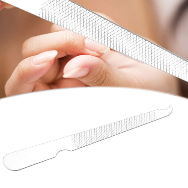 Dual Sided Stainless Steel Metal Nail Art File Manicure Pedicure Tool New Dzjo