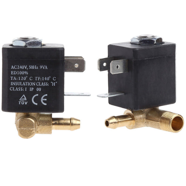 Cannula N/C AC 230V G1/8" Brass Steam Air Generator Solenoid Valve Water Coffee